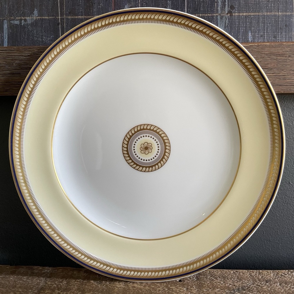 Rare VISTA ALEGRE Chiado 8.5" Salad Dessert Plate Beige Gold Black Rim Portugal
